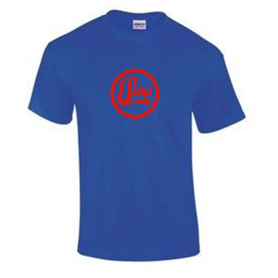 Blue With Red Logo