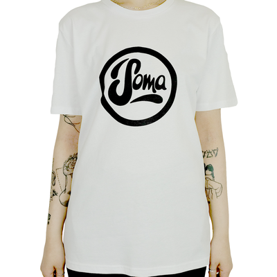 White T-Shirt with Black Logo