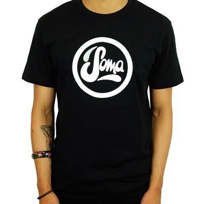 Black T-Shirt with White Logo