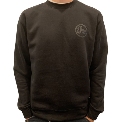 Black Sweatshirt with Small Black Logo