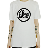 White T-Shirt with Black Logo