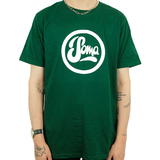 Bottle Green T-Shirt with White Logo