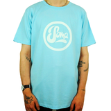 Sky Blue T-Shirt with White Logo