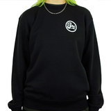 Black Sweatshirt with Small White Logo