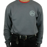 Dark Grey Sweatshirt with Small Light Grey Logo