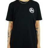 Black T-Shirt with Small White Logo